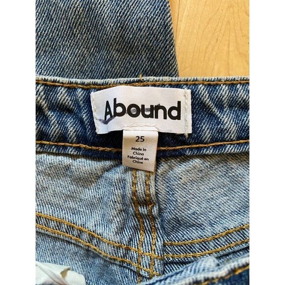ABOUND Bnwot Blue "Losse Straight" Jeans New Relaxed Distressed - Picture 6 of 7